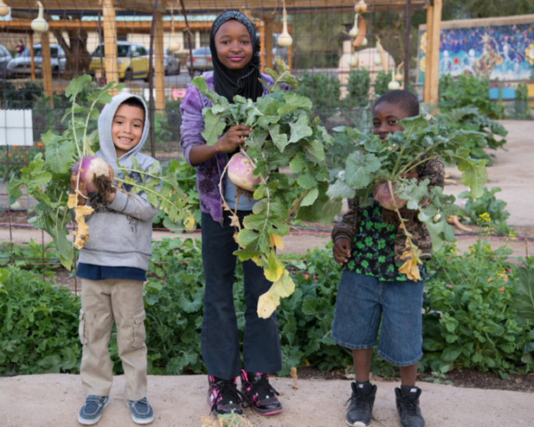 Kids in Garden