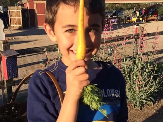 Boy with carrot
