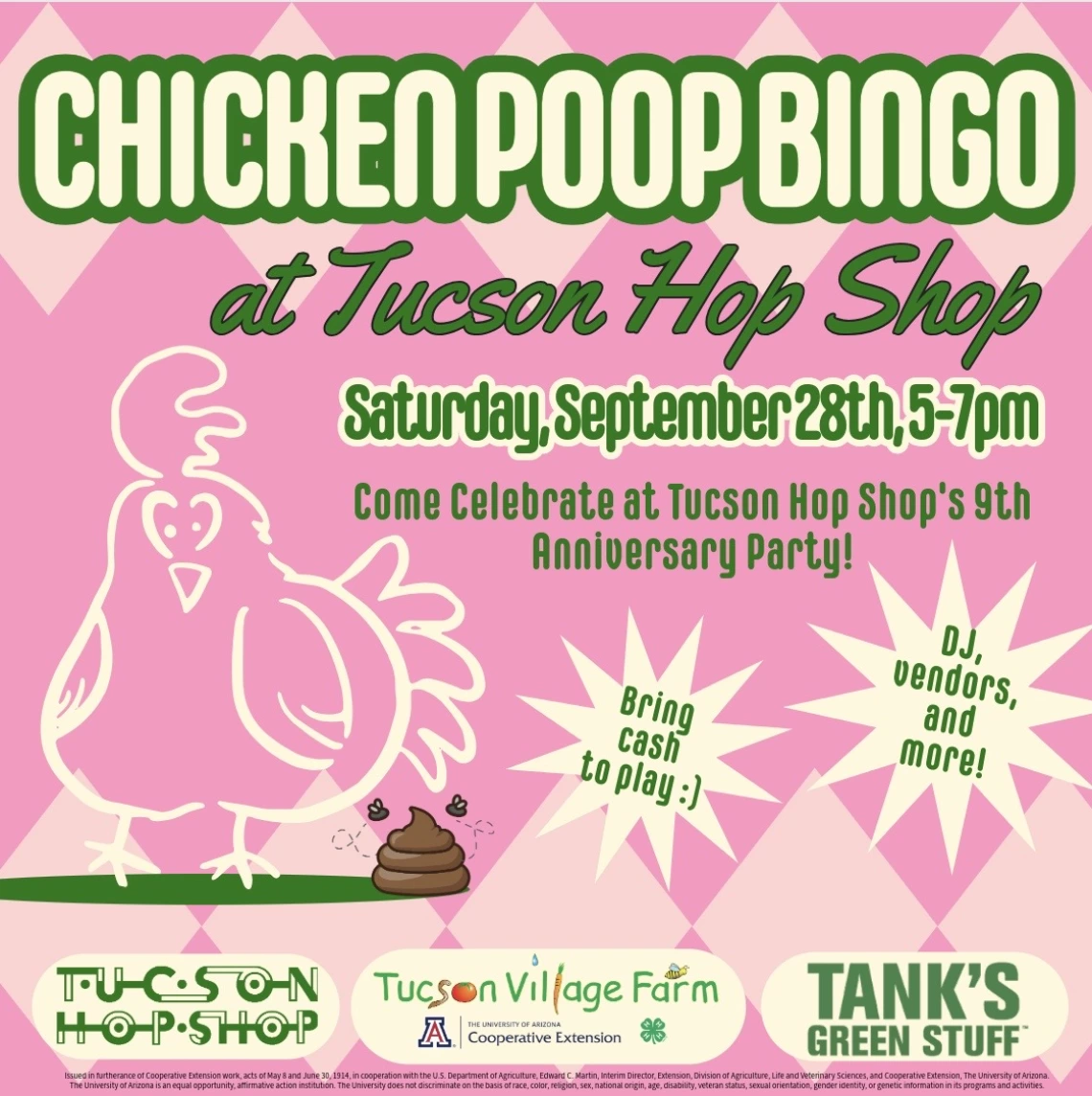 Chicken Poop Bingo
